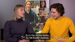 Timothée Chalamet y Saoirse Ronan entrevista subtitulada Little Women Febrero 2020 [upl. by Durtschi]