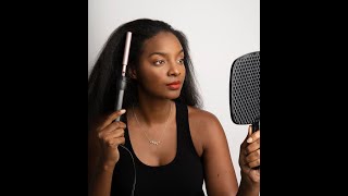 Hot and Hotter Ceramic Pressing Comb how to straighten and smooth hair [upl. by Llerrad604]