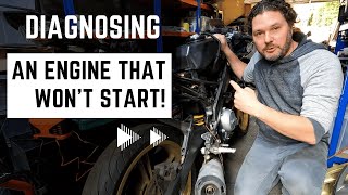 How to diagnose an engine that wont start Fixing the wrecked Yamaha YZF R125  Part 3 [upl. by Raffarty468]