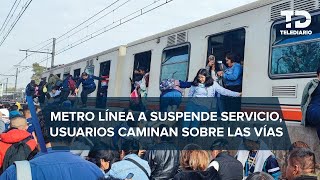 Línea A del Metro CdMx suspende servicio de Pantitlán a Agrícola Oriental usuarios caminan en vías [upl. by Morgun5]