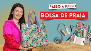 Como fazer uma Bolsa de Praia  Carol Vilalta  Especial Black Friday [upl. by Needan]