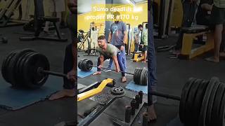 SUMO deadlift PR 170 kg natural power bodybuilding motivation gymmotivation shorts [upl. by Umeh]