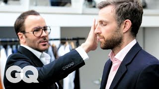 Tom Ford Gives a 30YearOld Man an Eyebrow Makeover  Project Upgrade  GQ [upl. by Lavinie]