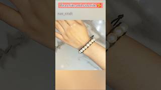 DIY beaded bracelet Easy DIY beaded braceletsdiy shorts easy viralshortsmacrame [upl. by Lalad]