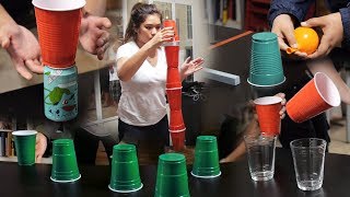 8 Fun amp Cheap Party Games with Cups Minute to Win It GamesPART 2 [upl. by Ahsinit573]