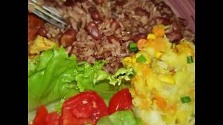 Jamaican Rice and Peas  Soft Brown Rice [upl. by Elacsap]