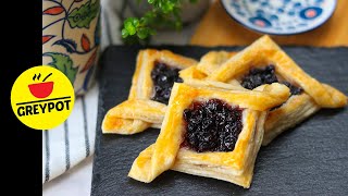 Puff Pastry Dessert Recipe  Puff Pastry Triangle Dessert Shorts [upl. by Einnep580]