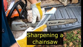 Ep 42 Stihl 2 in 1 sharpener chainsaw sharpener [upl. by Hastie476]