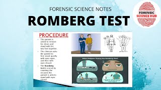 Romberg test  Field sobriety test  Standardized field impairment test  Forensic science notes [upl. by Tterrej]