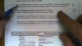 Vraag 1 Rekening gedebiteer en rekening gekrediteer deur Kobus Conradie [upl. by Ierbua]