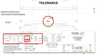 Examples of Determining the Tolerance on an Engineering Drawing  ED Fundamentals Course Preview [upl. by Marybella]