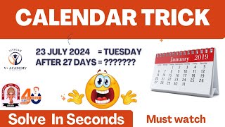 Reasoning  Calendar Problems Tricks  Aptitude Made Easy Best Methods and Shortcuts  Must Watch [upl. by Friedrick]