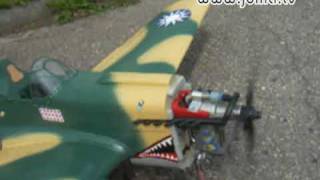 RC Curtiss P40 E Warhawk Flying Tigers [upl. by Haleelahk]