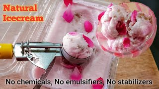 Natural Icecream Recipe  Natural Icecream Kaise Banate Hai  Rose Gulkand Natural Icecream [upl. by Ryun231]