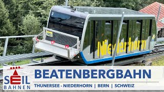 🇨🇭🚠 ThunerseeBeatenbergBahn  Standseilbahn  Berner Oberland  Schweiz inkl Details zur Bahn [upl. by Sundstrom]