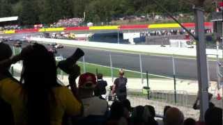 F1 2012 Belgium Grand Prix  Start of the race and crash [upl. by Gillette]