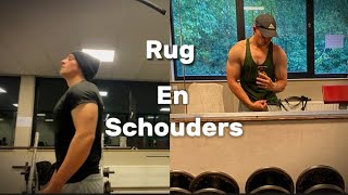 Rug en schouders trainenRoad to bodybuilding [upl. by Elboa]