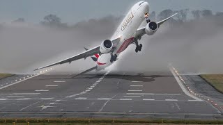 15 DANGEROUS Plane Takeoffs and Landings [upl. by Enitsrik]