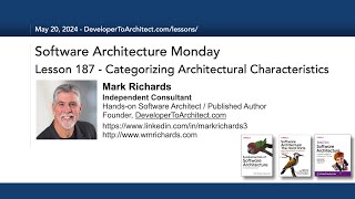 Lesson 187  Categorizing Architectural Characteristics [upl. by Neerahs]