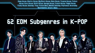 62 EDM Subgenres in KPOP [upl. by Nileek]