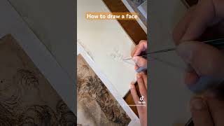 How to draw a face using the process of the Renaissance masters drawing art draw sketch [upl. by Oicnedurp]