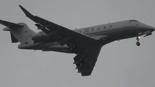 Bombardier Challenger 350 VistaJet Landing at Rzeszów Jasionka Airport [upl. by Gottuard748]