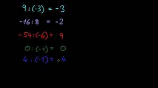 Negative Zahlen multiplizieren und dividieren [upl. by Gehman]