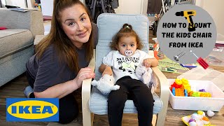 How To Mount The Kids Chair From Ikea  POÄNG [upl. by Ariayek]