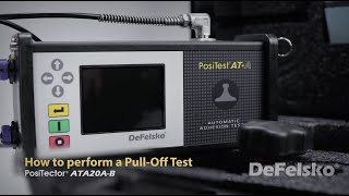 How to Perform a PullOff test with the DeFelsko ATA20AB Automatic Pulloff Adhesion Tester [upl. by Eelyahs]