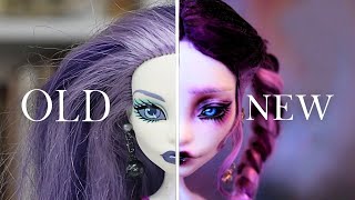 Revamping Old Dolls ✨ Spectra Monster High  Doll repaint and customisation relaxing [upl. by Edmea237]