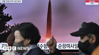 North Korea fires long range missile ahead of JapanSouth Korea talks – BBC News [upl. by Anemolihp198]