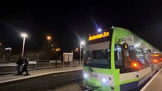 Croydon Tram departing Ampere Way with horn [upl. by Lokim581]