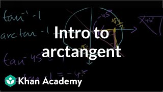 Inverse trig functions arctan  Trigonometry  Khan Academy [upl. by Iruahs730]