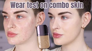 URBAN DECAY FACE BOND FOUNDATION WEAR TEST  REVIEW  Combo  Acne Prone Skin [upl. by Worrell]