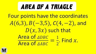 23  Points And Their Coordinates  Area Of A Triangle  Worked Out Problem [upl. by Amandi929]