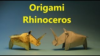 How to make an Origami Rhinoceros [upl. by Benis990]