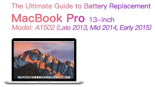 Battery Replacement for MacBook Pro A15022013 2014 2015 [upl. by Rehpotsyrk]