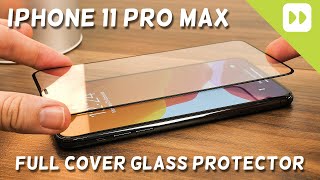 Olixar iPhone 11 Pro Max Full Cover Glass Screen Protector Installation and Review [upl. by Claribel201]