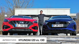 Hyundai i20 oder i30 Kleinwagen und Kompakter mit 120 PS im Vergleich  Test  Review  2021 [upl. by Hanser761]