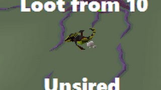 Loot from 10 unsired  Abyssal sire  Old School Runescape [upl. by Amedeo]