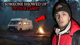 SCARY VAN CAMPING GONE WRONG IN HAUNTED FOREST  Someone Was Outside The Van TERRIFYING [upl. by Adnilra551]