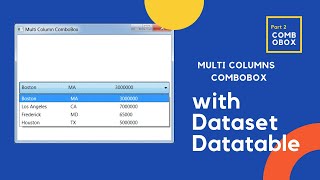 Multi Column Combo box in C Sharp [upl. by Arodnahs]