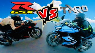 Taro GP1 v4 vs GSXR 150R DRAG RACE battle of speed  BIKE Lover Bachelor [upl. by Trueblood707]