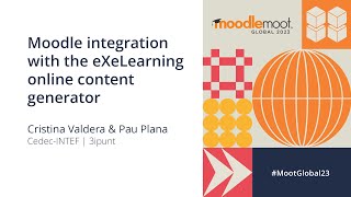 Moodle integration with the eXeLearning online content generator  MoodleMoot Global 2023 [upl. by Aitat]