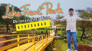 Lake Front Park at Necklace Road  A must visit park in Hyderabad  Detailed 4K Video  Hyderabad [upl. by Dalt]