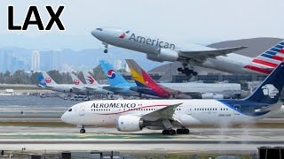 1 HOUR PLANESPOTTING at Los Angeles Airport LAX  ✈ Full HD [upl. by Ahsap387]