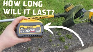 DCM561 Strimmer Battery Test  new 6ah flexvolt battery runtime [upl. by Sarilda]