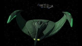 Romulan Bird of Prey vs Enterprise [upl. by Ahsinut846]