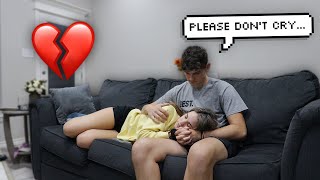 CRYING Then FALLING ASLEEP IN MY HUSBANDS ARMS CUTE REACTION [upl. by Ranzini]