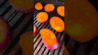 Grilled Sweet Potatoes  Easy Vegetarian Recipe [upl. by Naxela823]